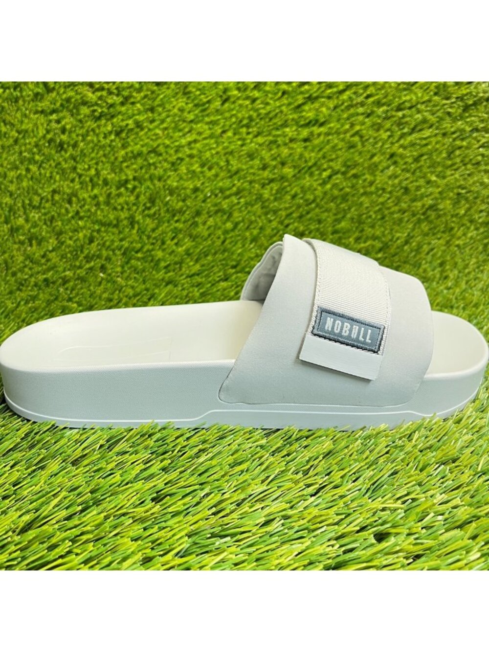 Nobull Mens Size 11 Gray Blue Beach Outdoor Slip-On Adjustable Slide Sandals